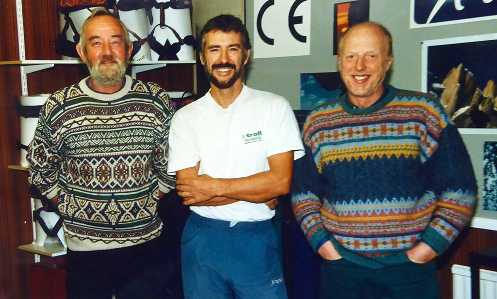 Left to right: Alan Waterhouse, Tony Howard and Paul Seddon at the Troll stand in Harrogate.
